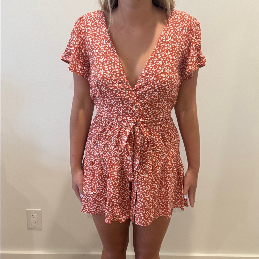 Floral Wrap Romper